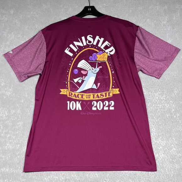 Run DISNEY 2022 Race for Taste 10K Finisher Shirt Did It Ratatouille Red Large - Picture 7 of 12